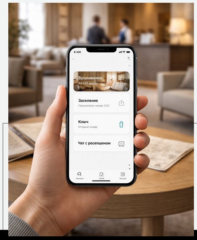 Мобильное приложение для гостей отеля в Санкте-Петербурге, управление сервисом